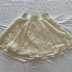 Off White Arizona Jean Co. Floral Skater Skirt (Size XS)